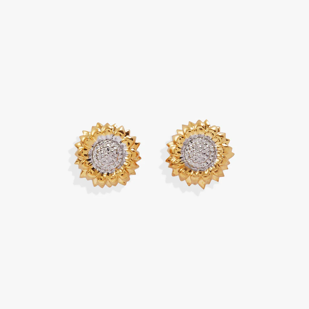 Sunflower Mini Stud Earrings - Image 2