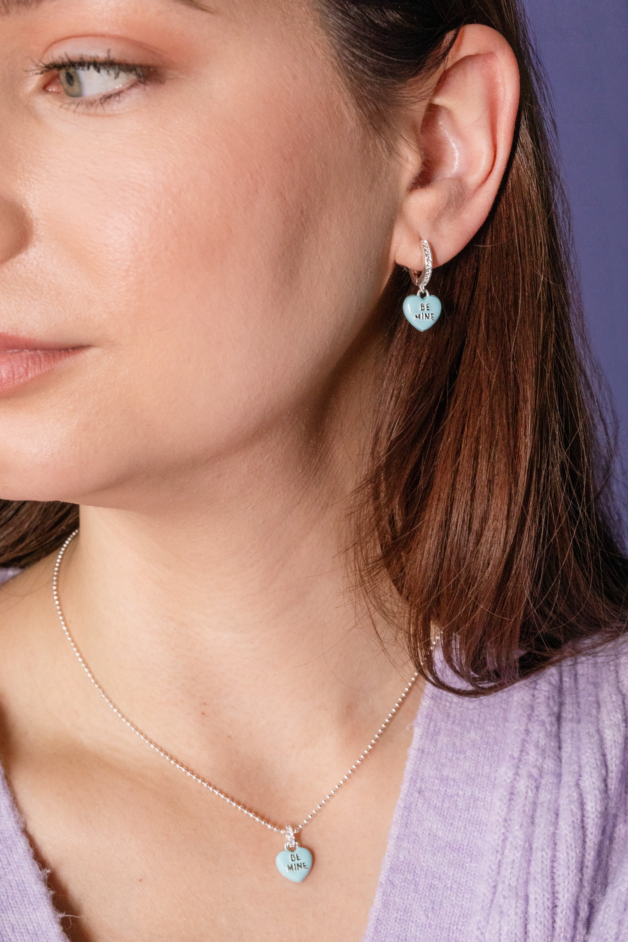 Sweethearts® “Be Mine” Huggie Hoop Earrings - Image 3