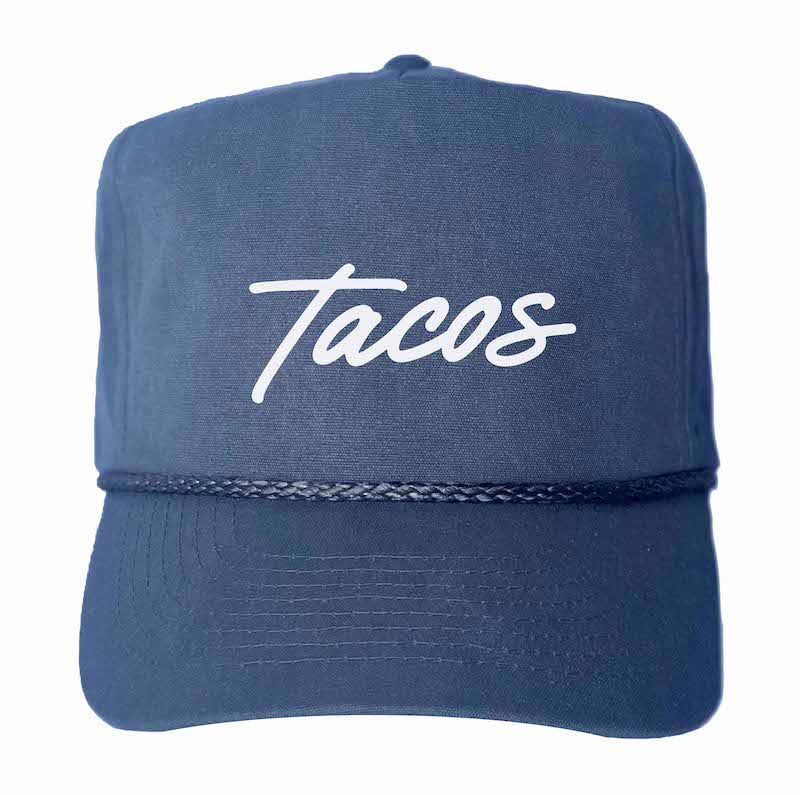 Frankie Jean Tacos Cursive Canvas Trucker - Image 2