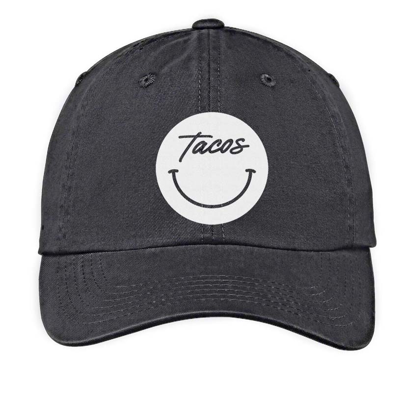 Frankie Jean Tacos Cursive Smile Baseball Cap - Image 4