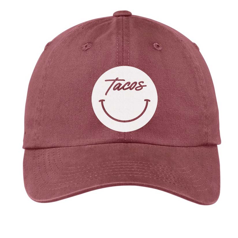 Frankie Jean Tacos Cursive Smile Baseball Cap - Image 6