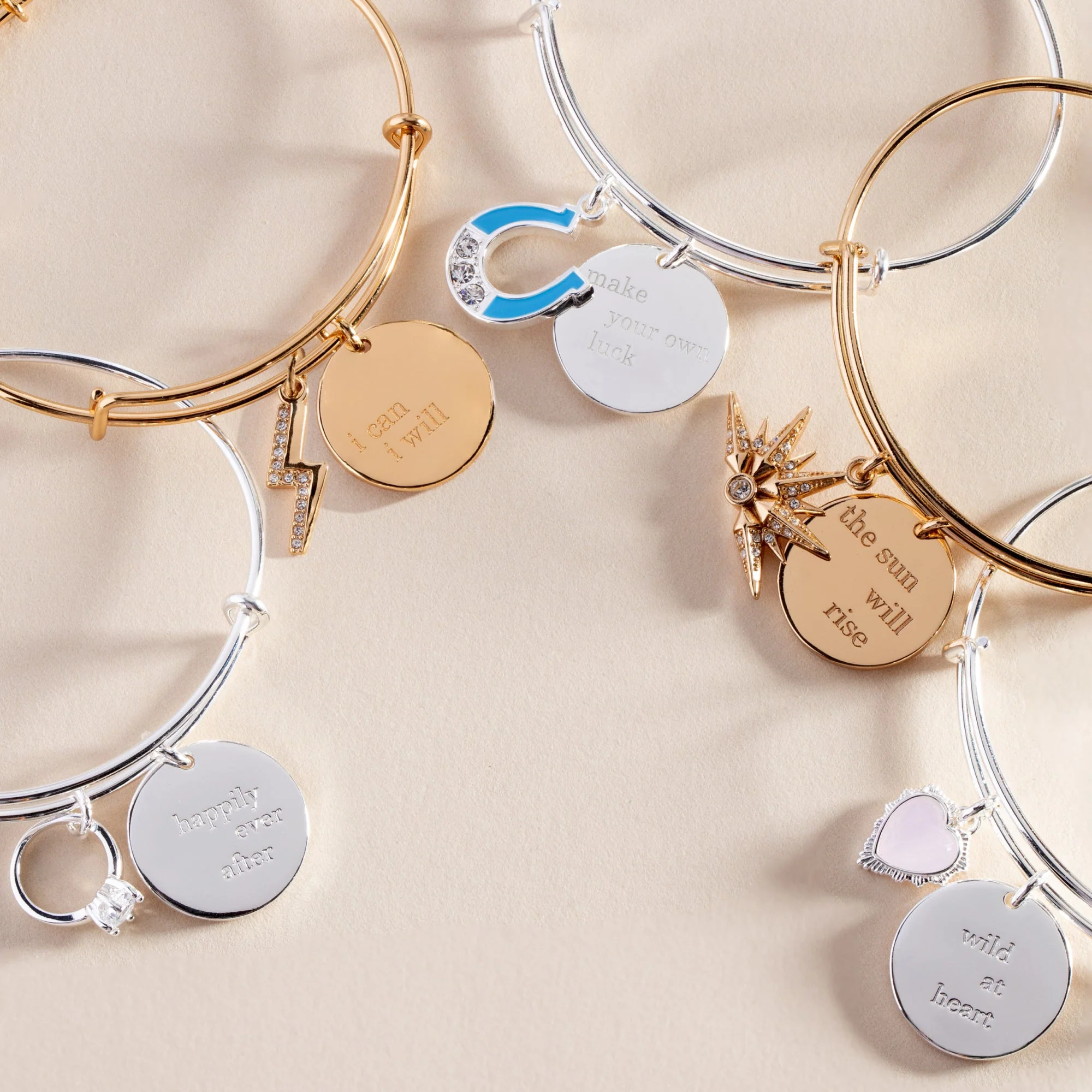 “The Sun Will Rise” Duo Charm Bangle - Image 3