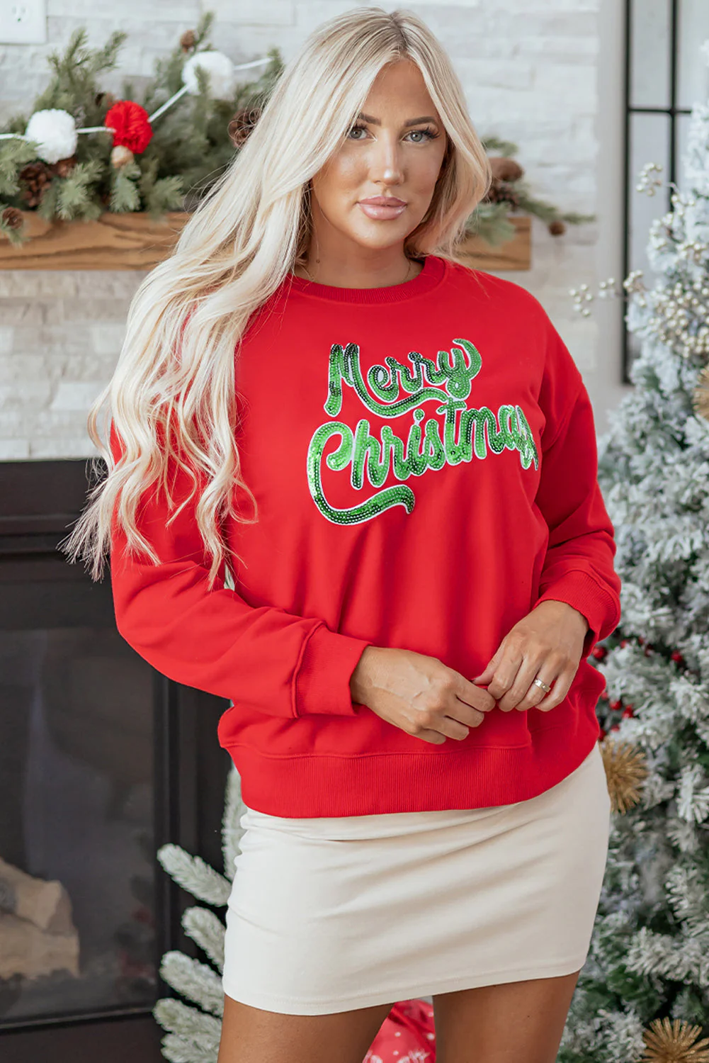 Threaded Pear Amelia Drop Shoulder Loose Sweatshirt - Image 6