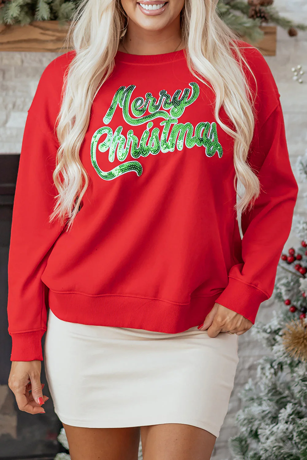 Threaded Pear Amelia Drop Shoulder Loose Sweatshirt - Image 8