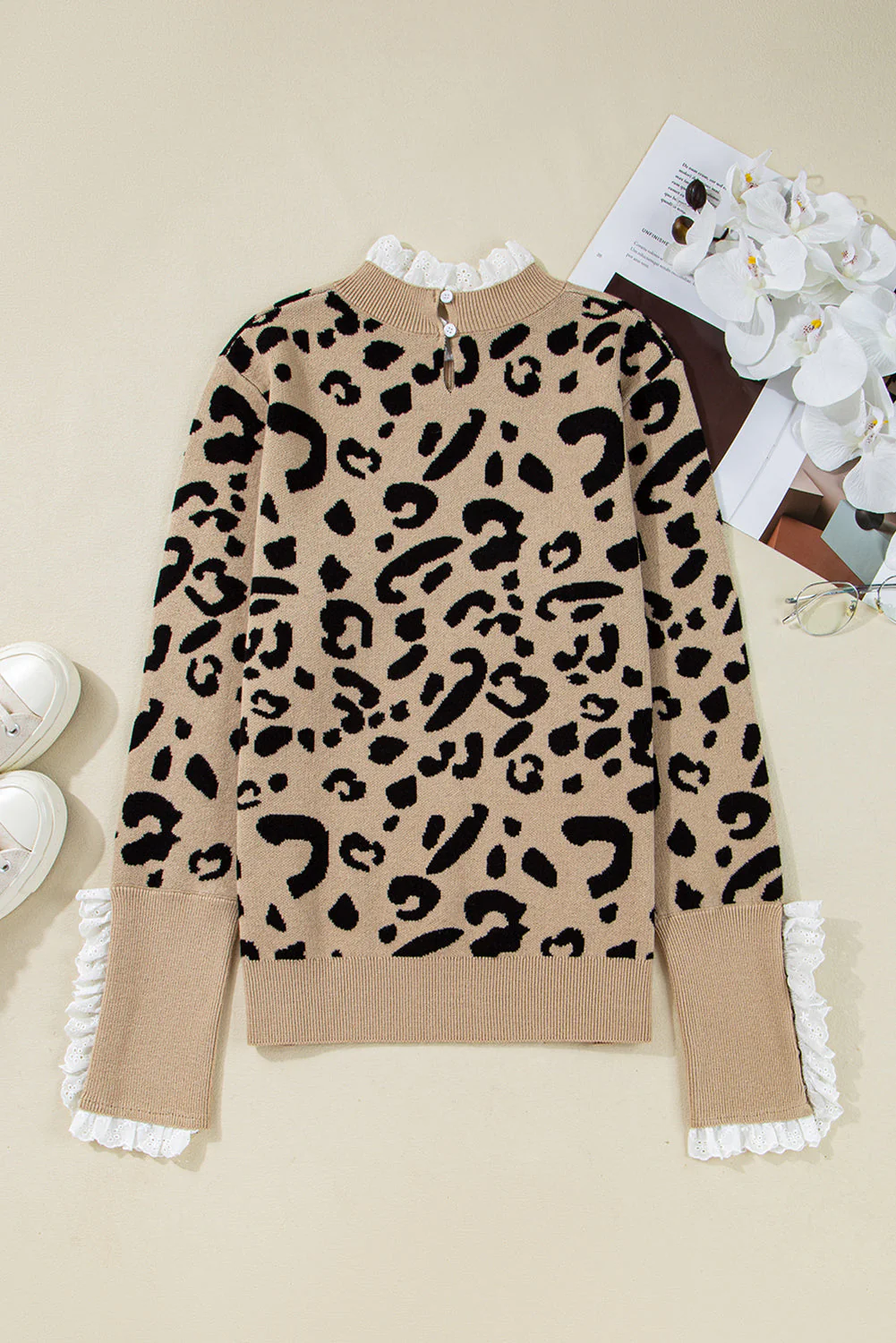 Threaded Pear Amelia Ribbed Detail Cuffed Sweater - Image 10