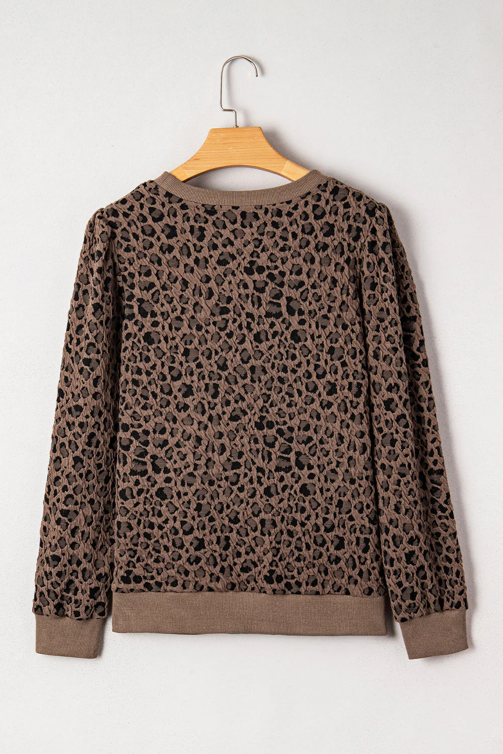 Threaded Pear Annie Ribbed Trim Leopard Top - Image 2
