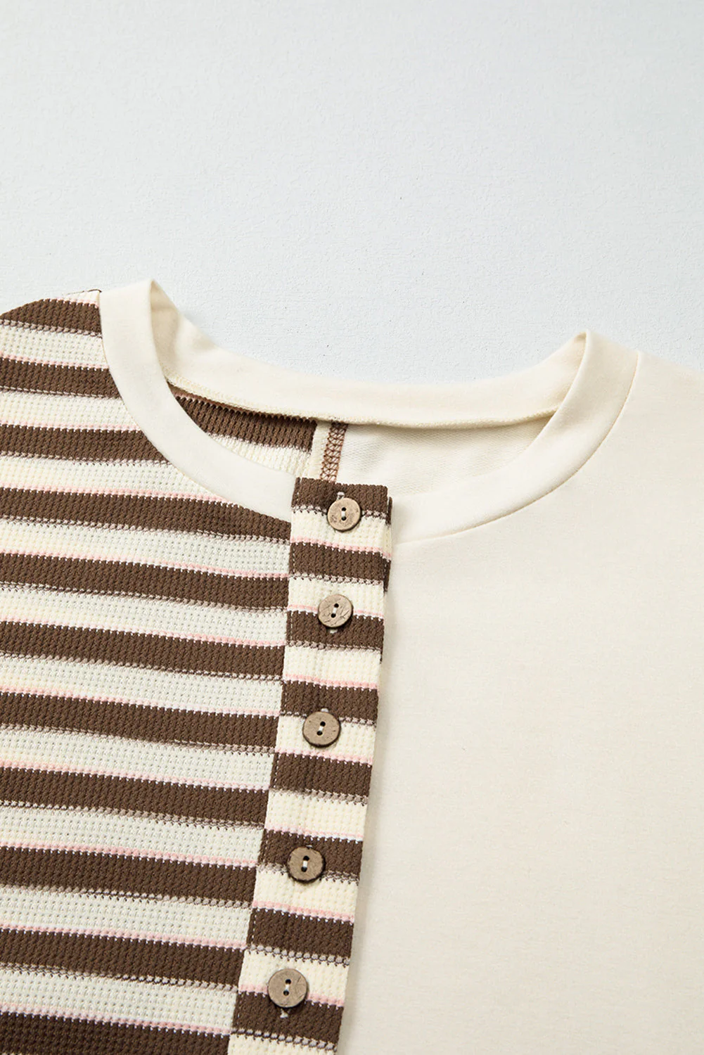Threaded Pear Ariana Stripe Stitched Oversized Sweatshirt - Image 9