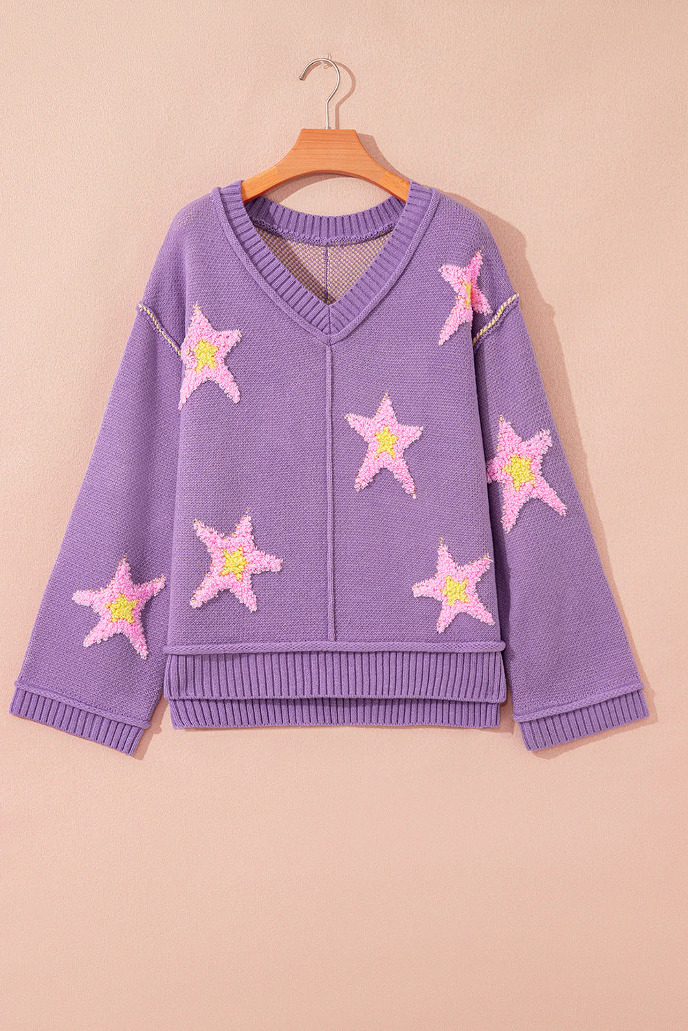 Threaded Pear Aubrey Brushed Star Oversize Sweater - Image 8
