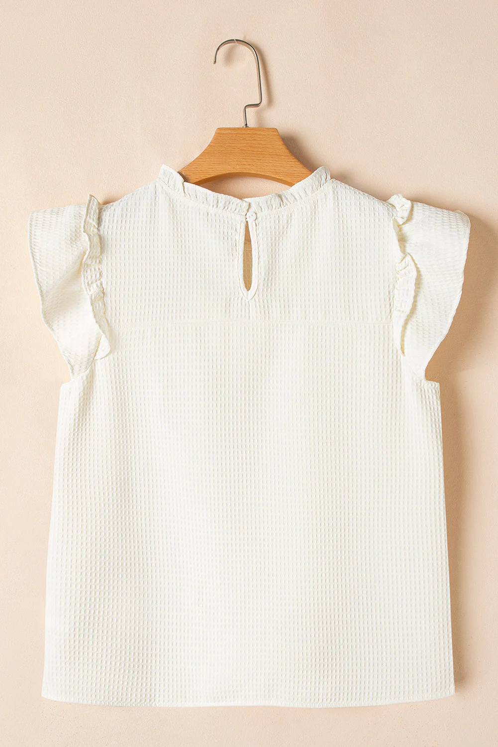 Threaded Pear Ava Trim Waffle Knit Blouse - Image 2