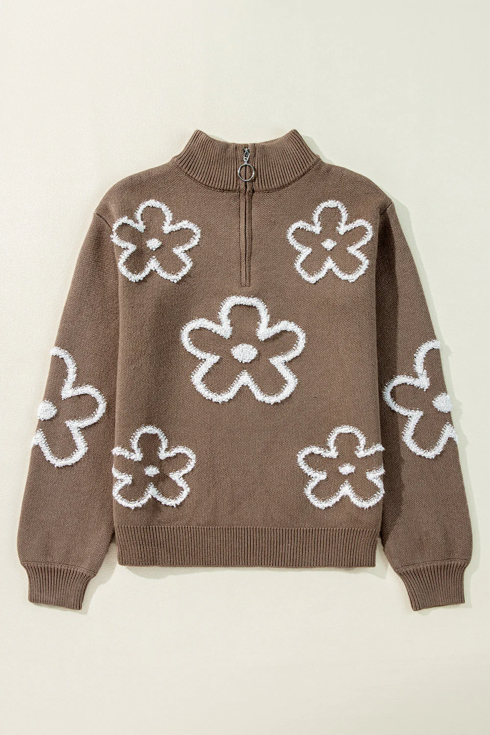Threaded Pear Eleanor Half Zipper Stand Sweater