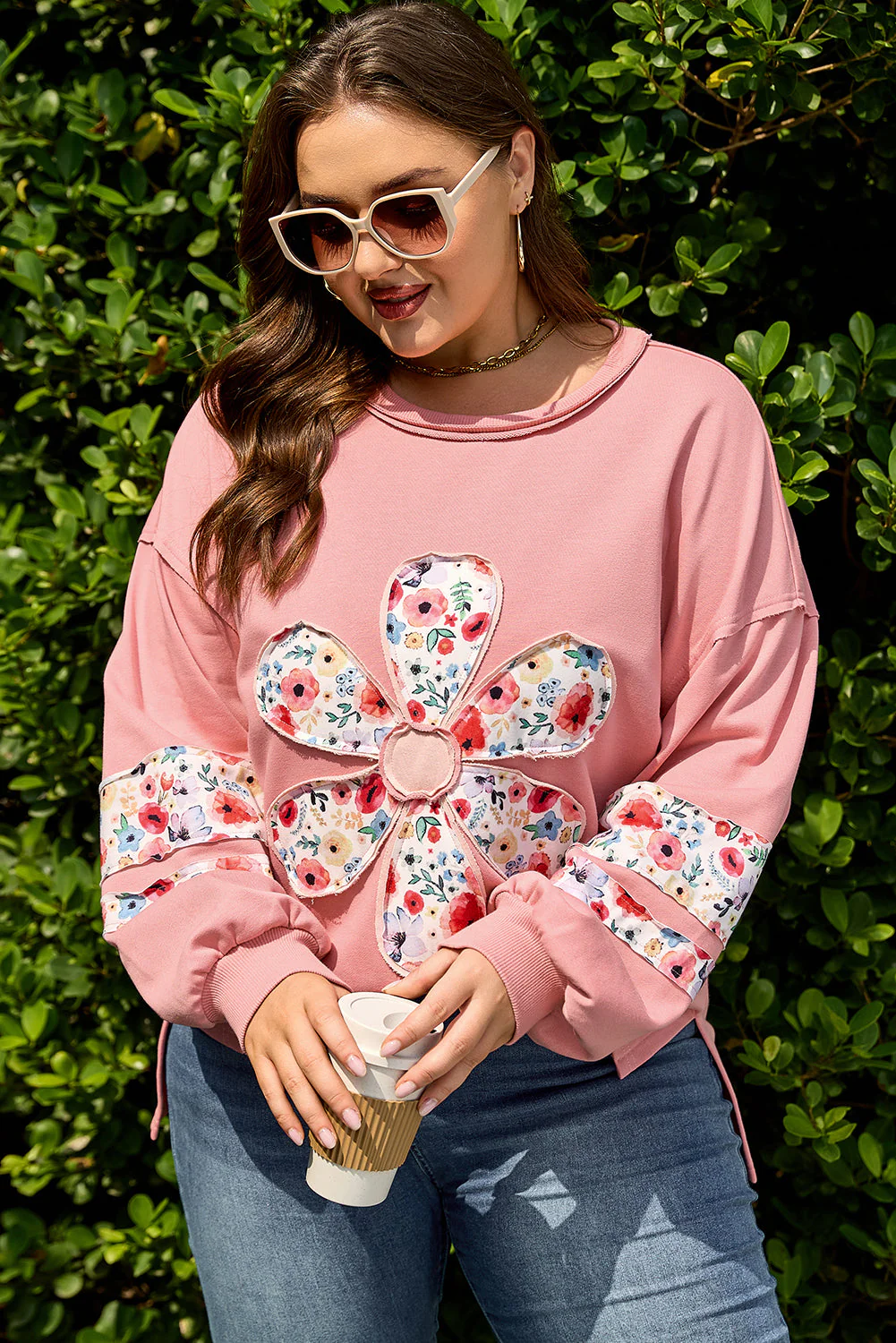 Threaded Pear Elizabeth applique Drop Shoulder Sweatshirt - Image 5