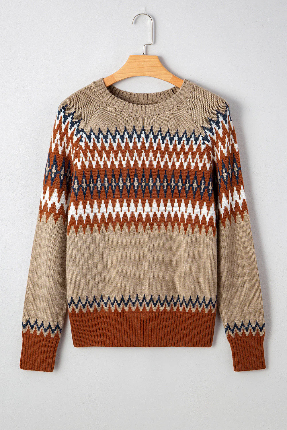 Threaded Pear Eva Aztec Crew Neck Sweater - Image 7