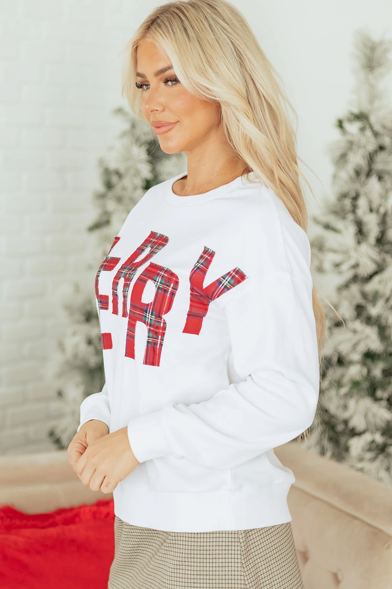 Threaded Pear Joanna Merry Christmas Vacation Sweatshirt - Image 3