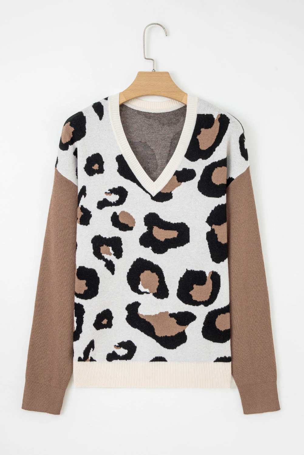 Threaded Pear Jocelyn Block Patchwork Sleeve Sweater - Image 8