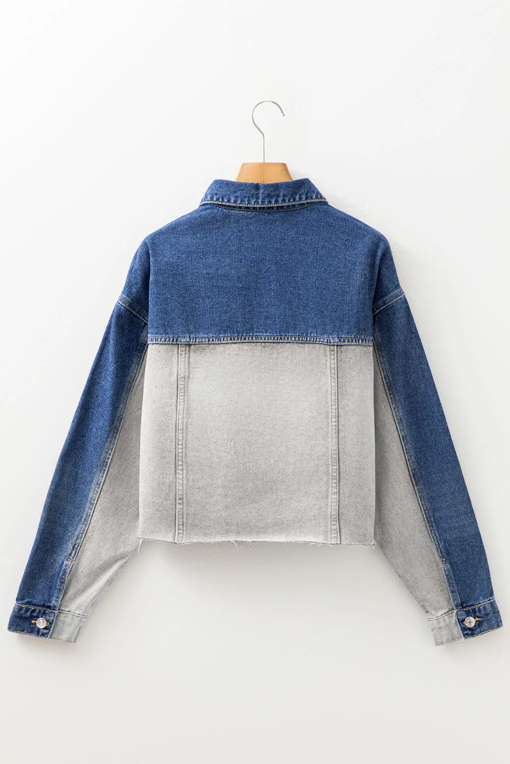 Threaded Pear Kikki Detail Distress Denim Jacket - Image 10