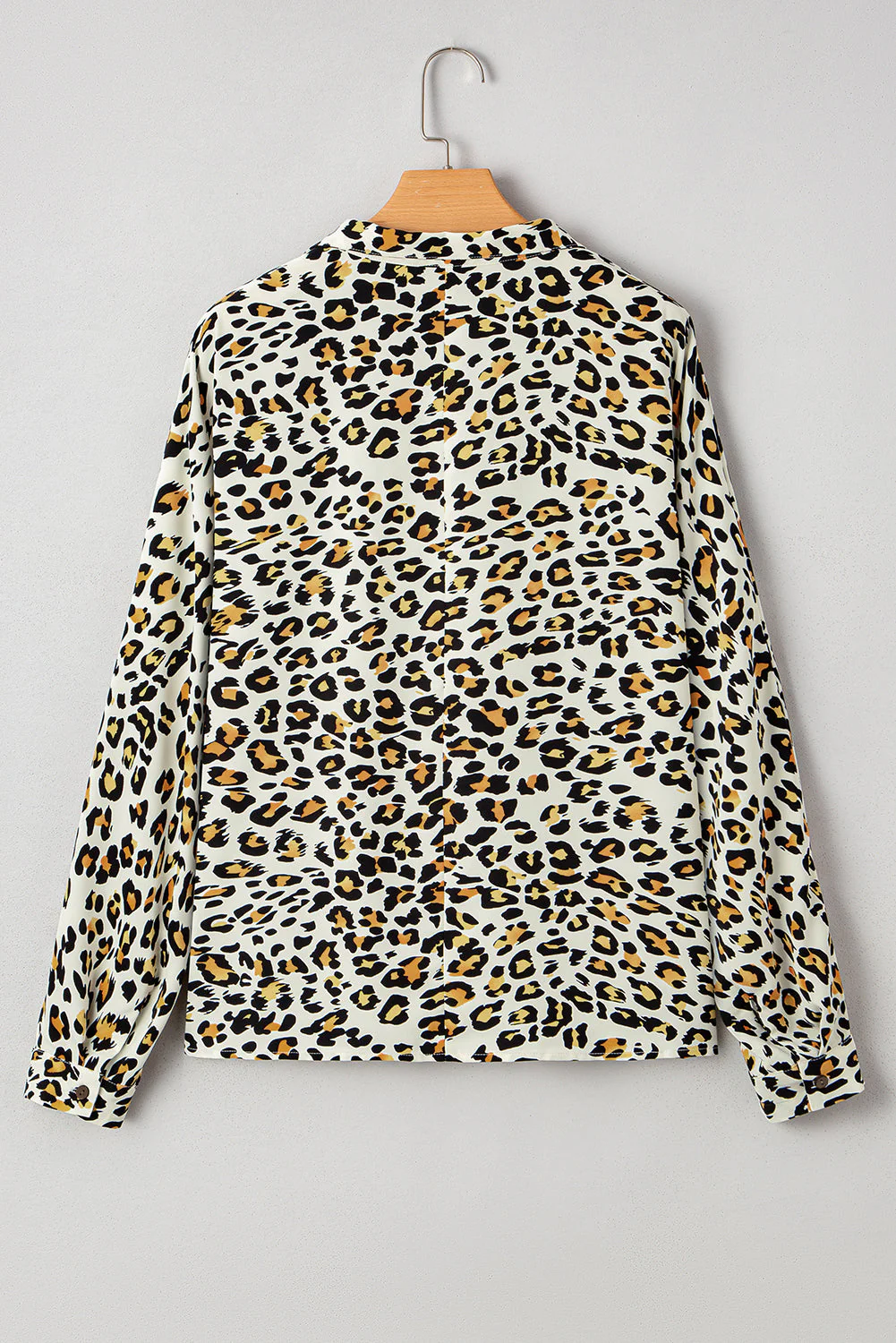 Threaded Pear Laurel Leopard V Neck Blouse - Image 9