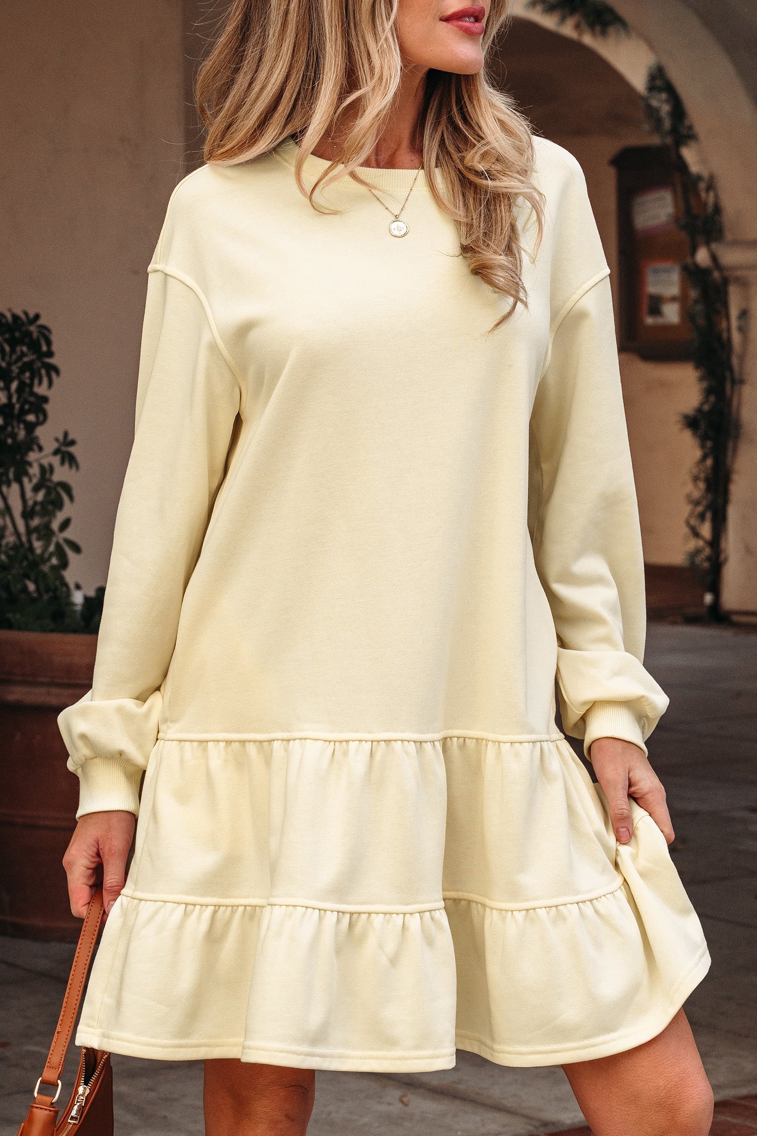 Threaded Pear Ramona Sleeve Loose Mini Dress - Image 7