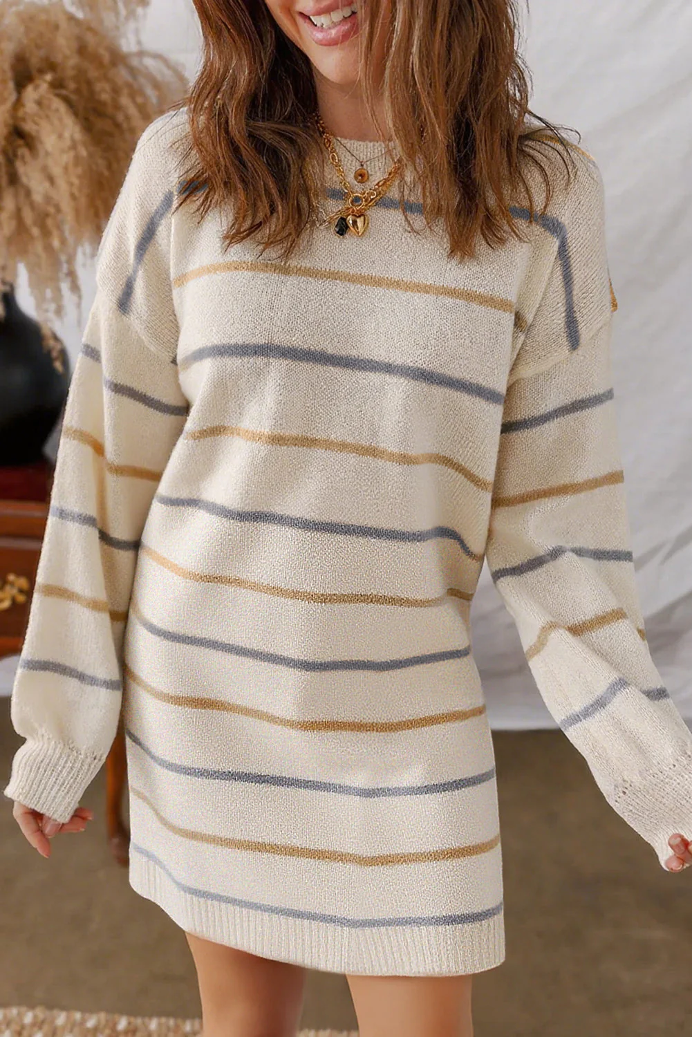 Threaded Pear Scarlett Drop Shoulder Shift Sweater