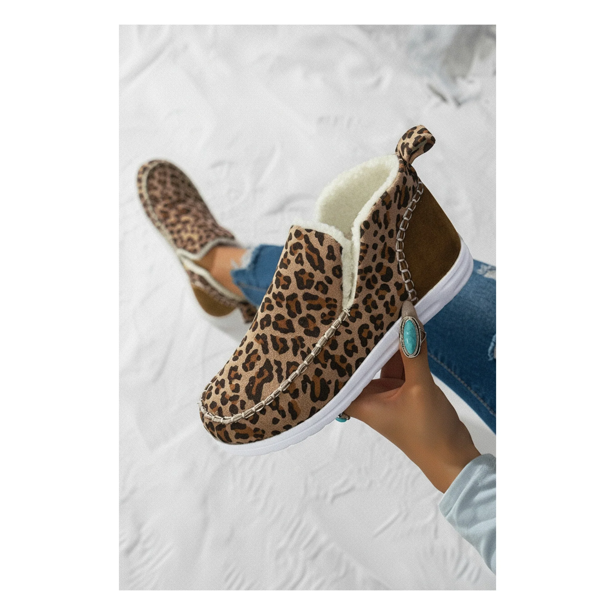 Threaded Pear Sofia Flat Winter Fur Boots