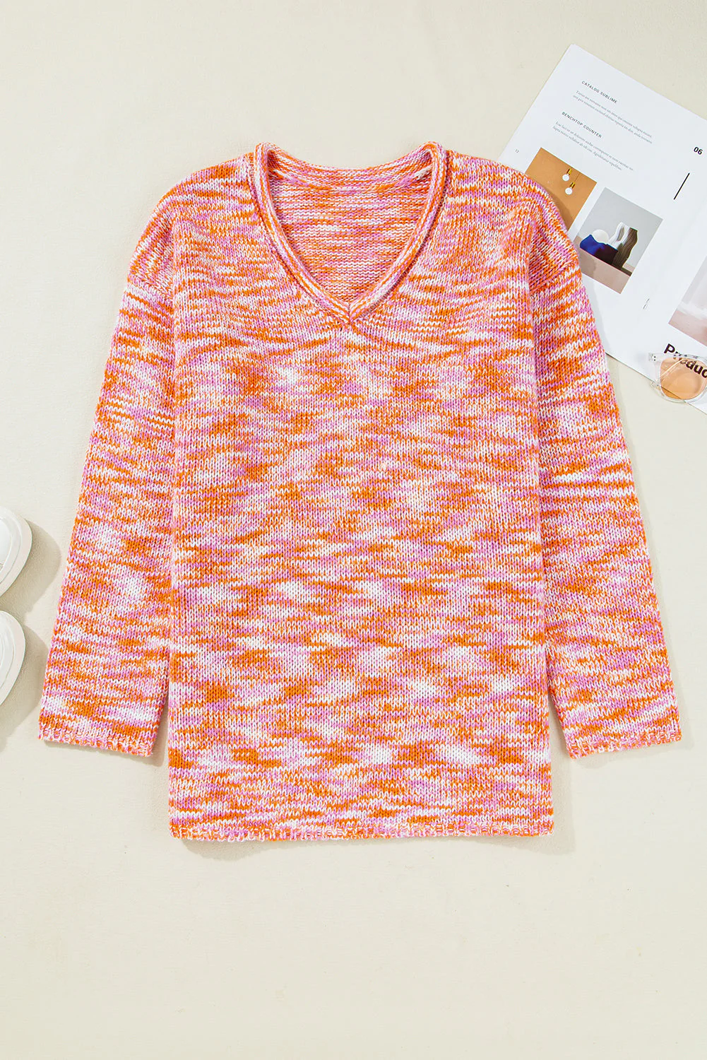 Threaded Pear Sofia Shoulder Tunic Oversized Sweater