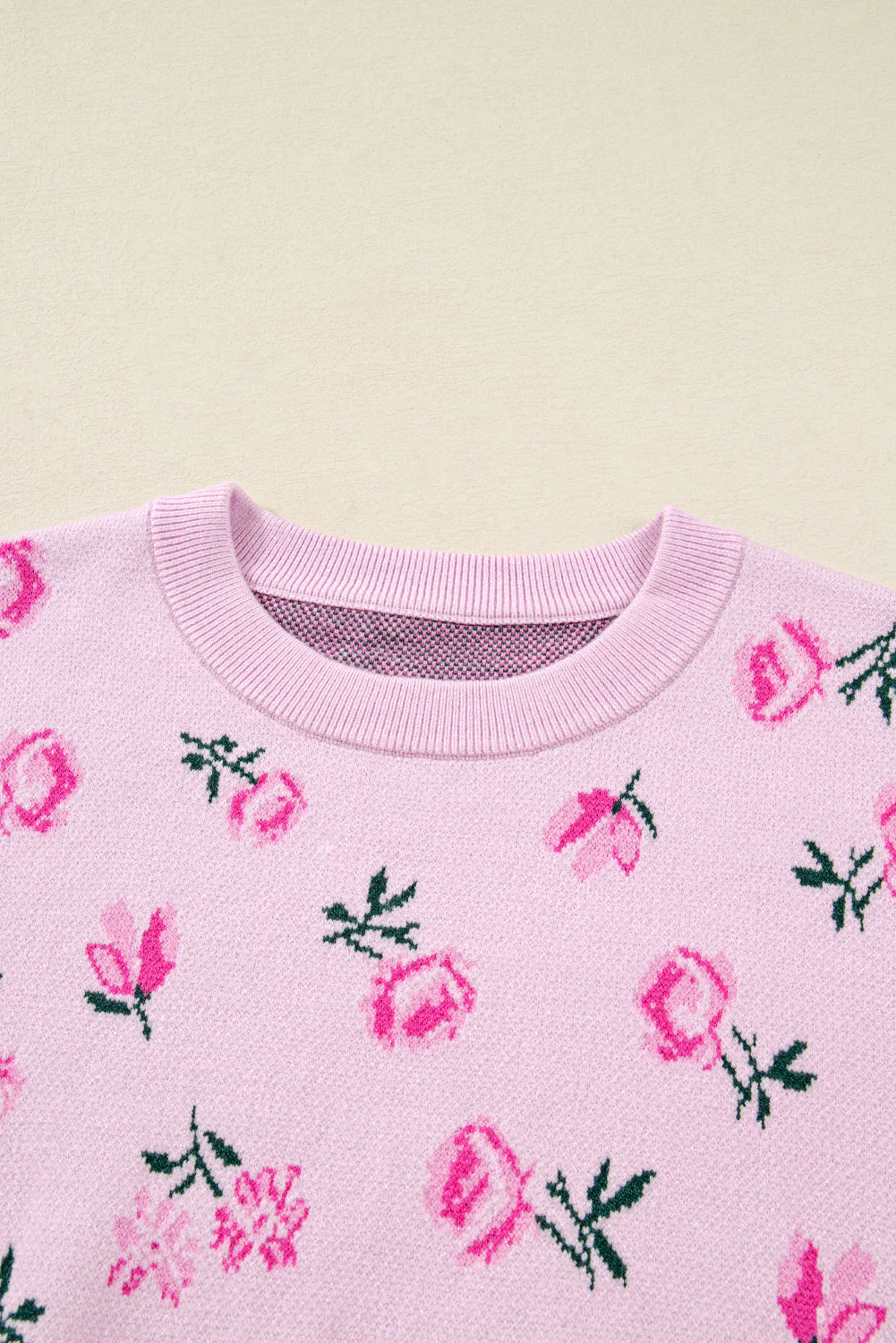 Threaded Pear Sophia Drop Shoulder Cropped Sweater - Image 3
