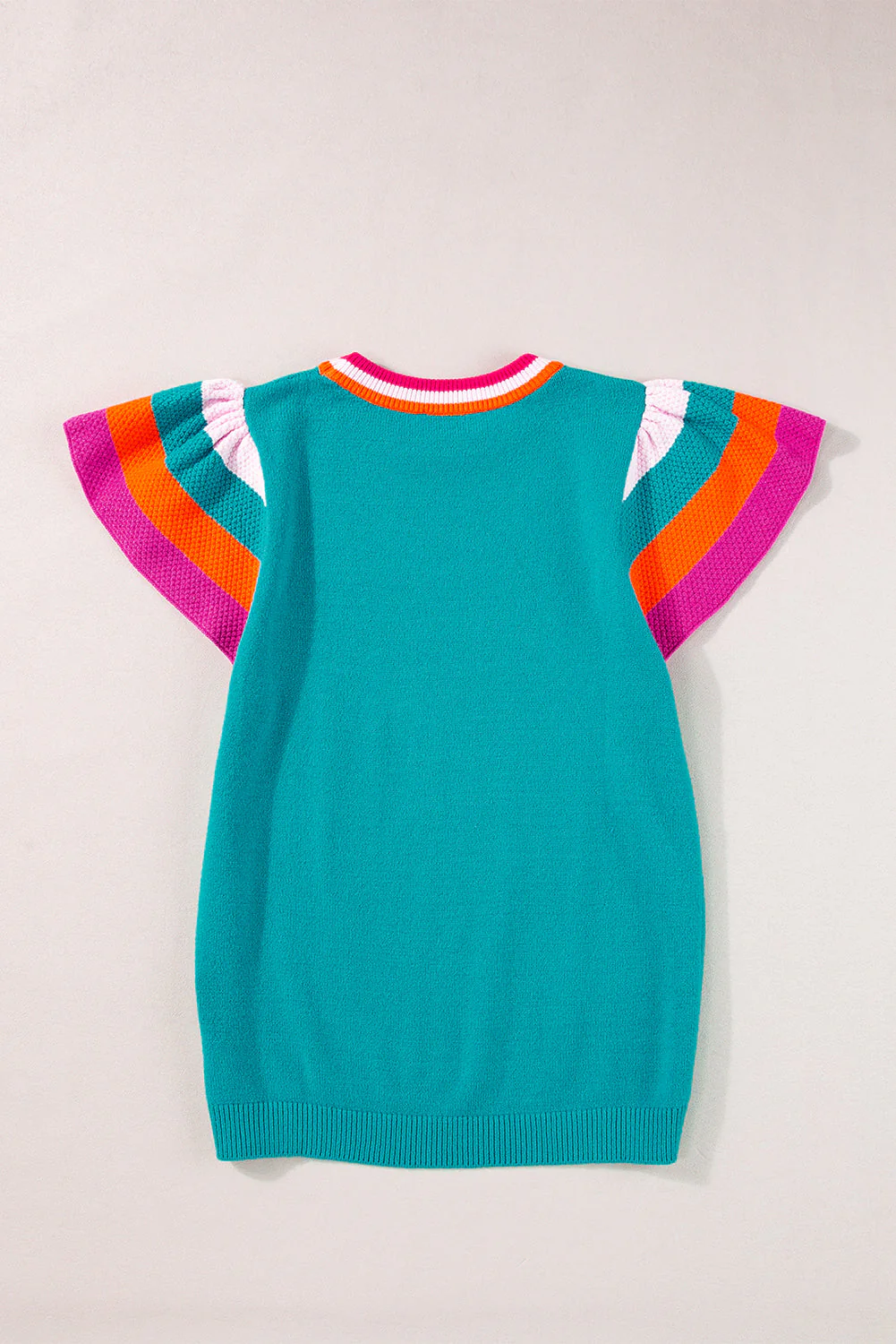 Threaded Pear Sophia Flutter Sleeves Knitted Sweater
