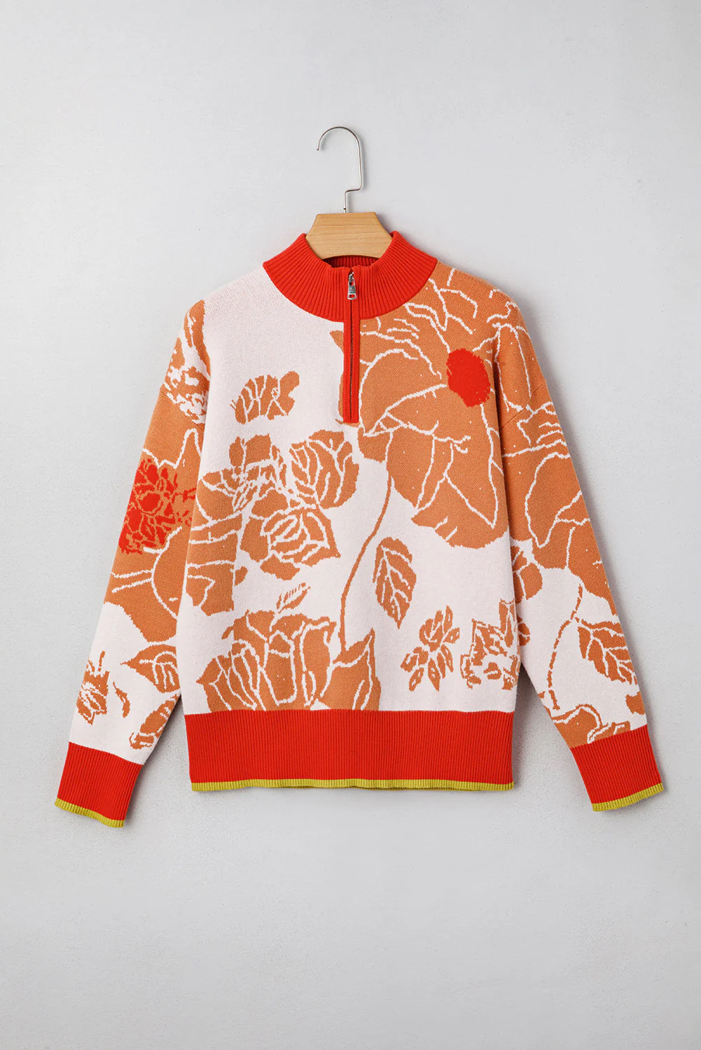 Threaded Pear Theaella Zip Collared Pullover Sweater - Image 5
