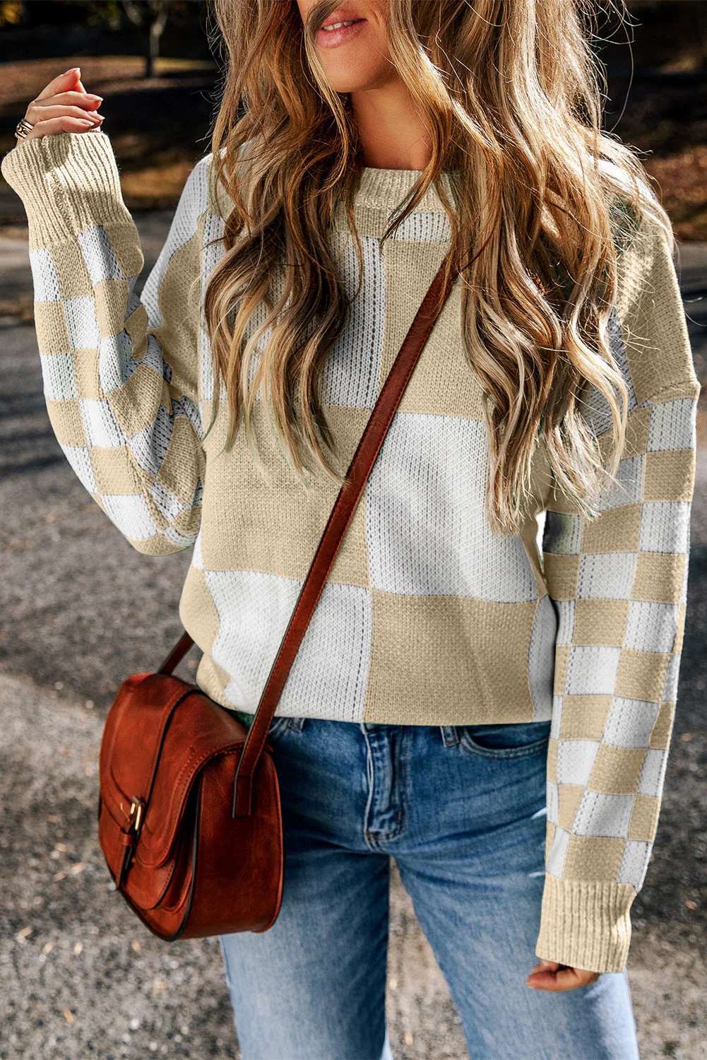 Threaded Pear Vivifira Print Drop Shoulder Sweater - Image 3