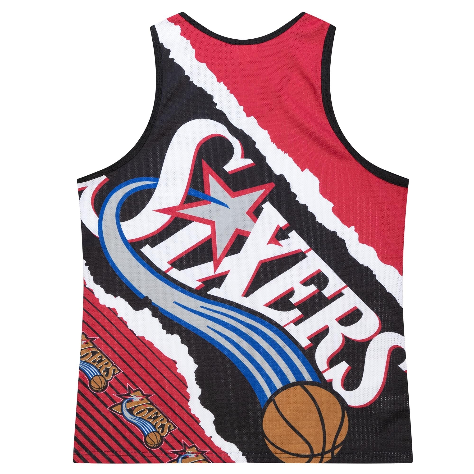 Men's Mitchell & Ness Jumbotron 2.0 Sublimated Tank 76Ers - Image 3
