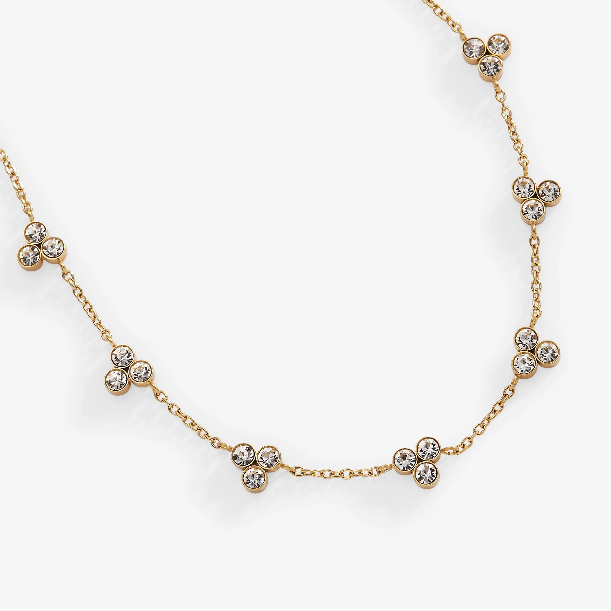 Triple Stone Crystal Inline Necklace - Image 2