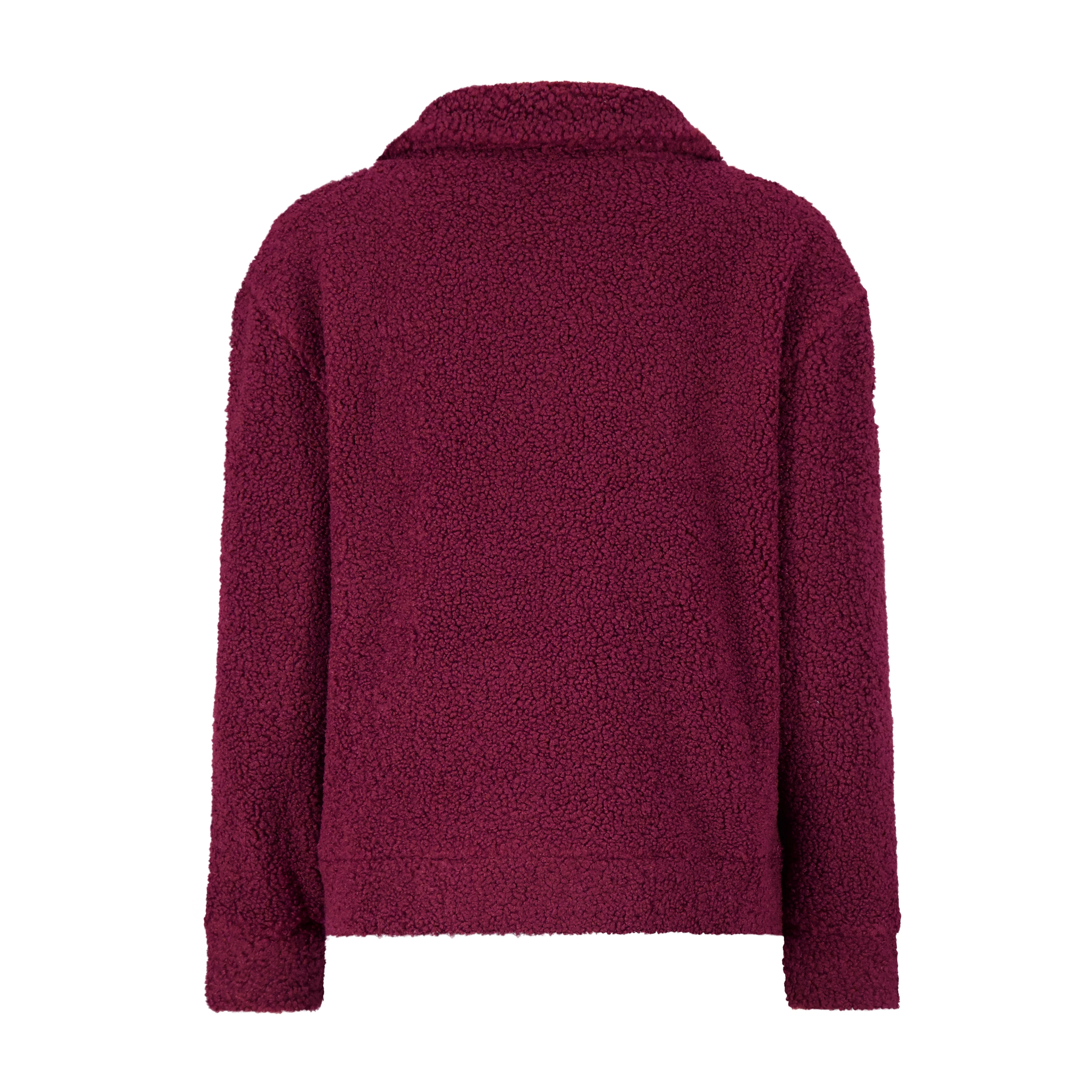Spyder Women's Sherpa Quarter Zip Mock Neck - Wine - Image 2