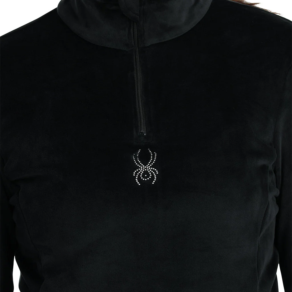 Spyder Women's Shimmer Bug Half Zip T-Neck - Black - Image 4