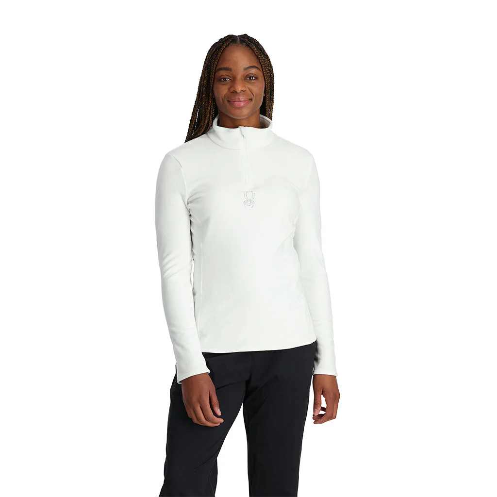 Spyder Women's Shimmer Bug Half Zip T-Neck - White - Image 5