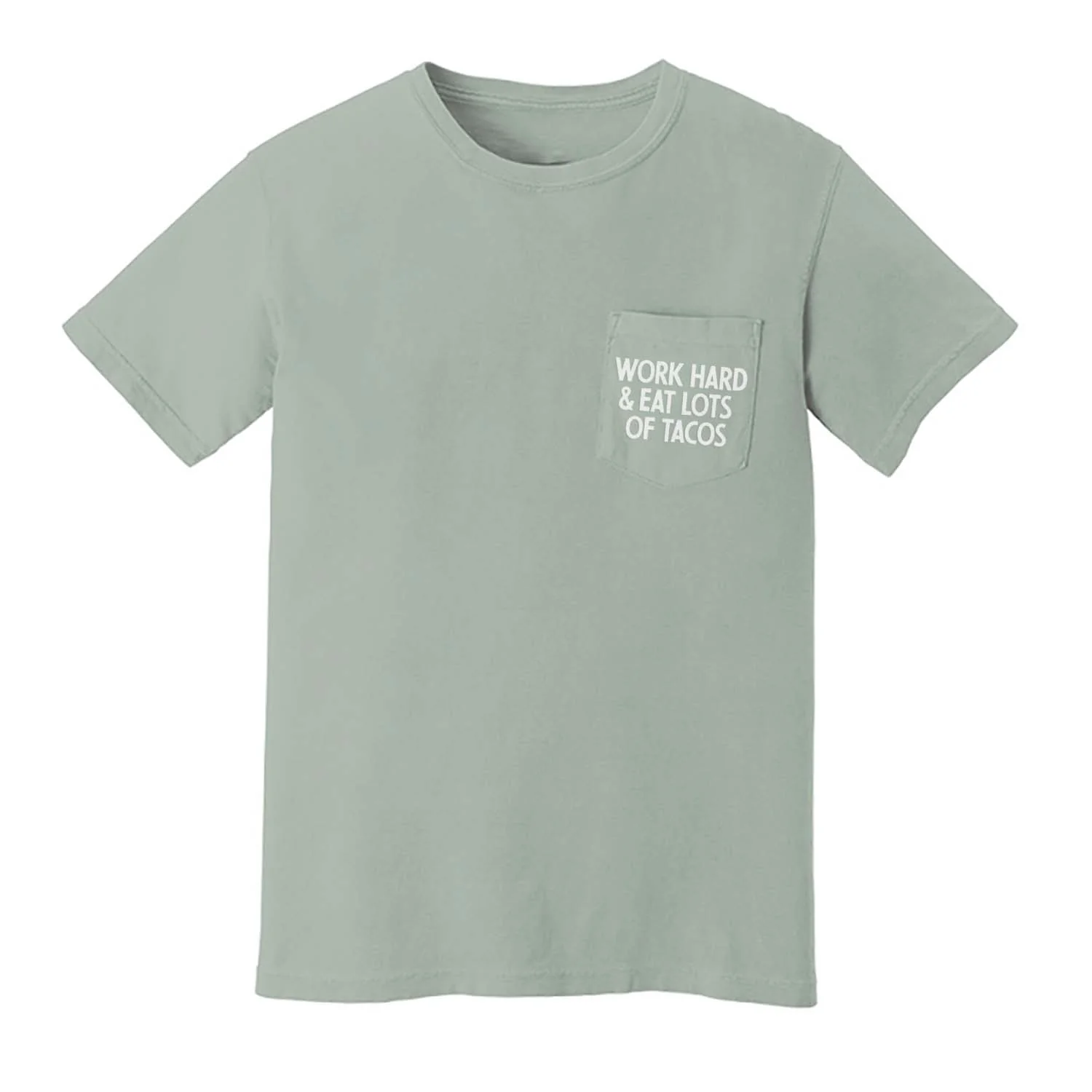 Frankie Jean Work Hard & Eat Lots of Tacos Pocket Tee - Image 6