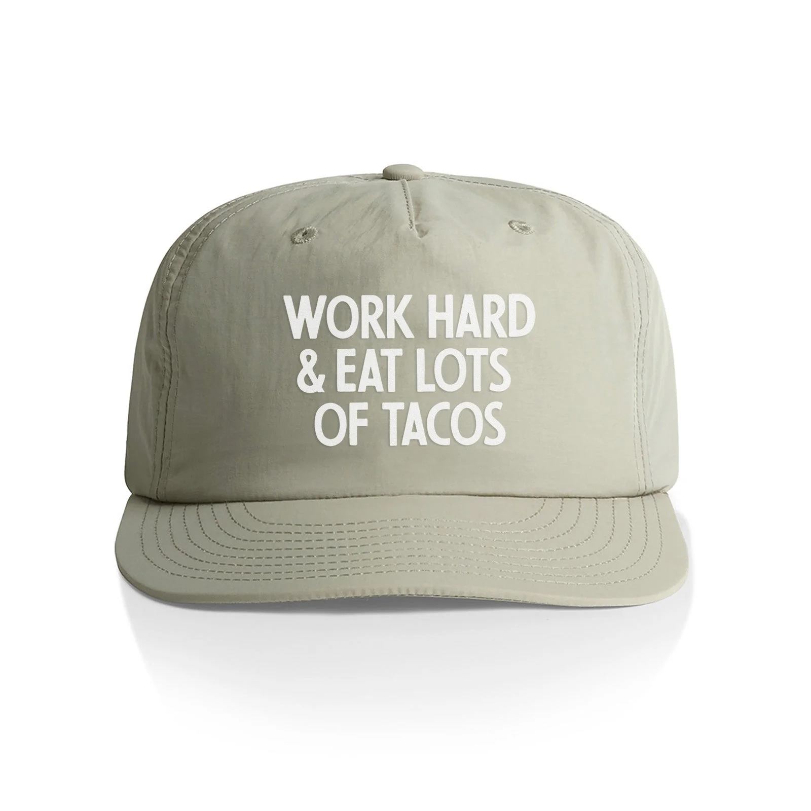 Frankie Jean Work Hard & Eat Tacos Nylon Snapback - Image 3